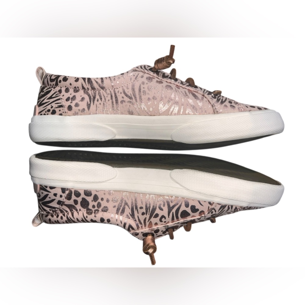 Sperry Top-Sider Animal Print Metallic Rose Gold Women’s Sneaker, size 7 - Picture 4 of 7
